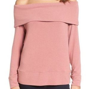 Cupcakes & Cashmere Brooklyn off shoulder sweater